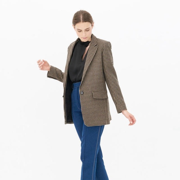 Sandro Lodger Houndstooth Wool-blend Jacket - Picture 3 of 10
